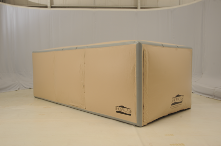 18' Oudoor Showcase Square Design Flat Roof 8" Tubes Car Port Model